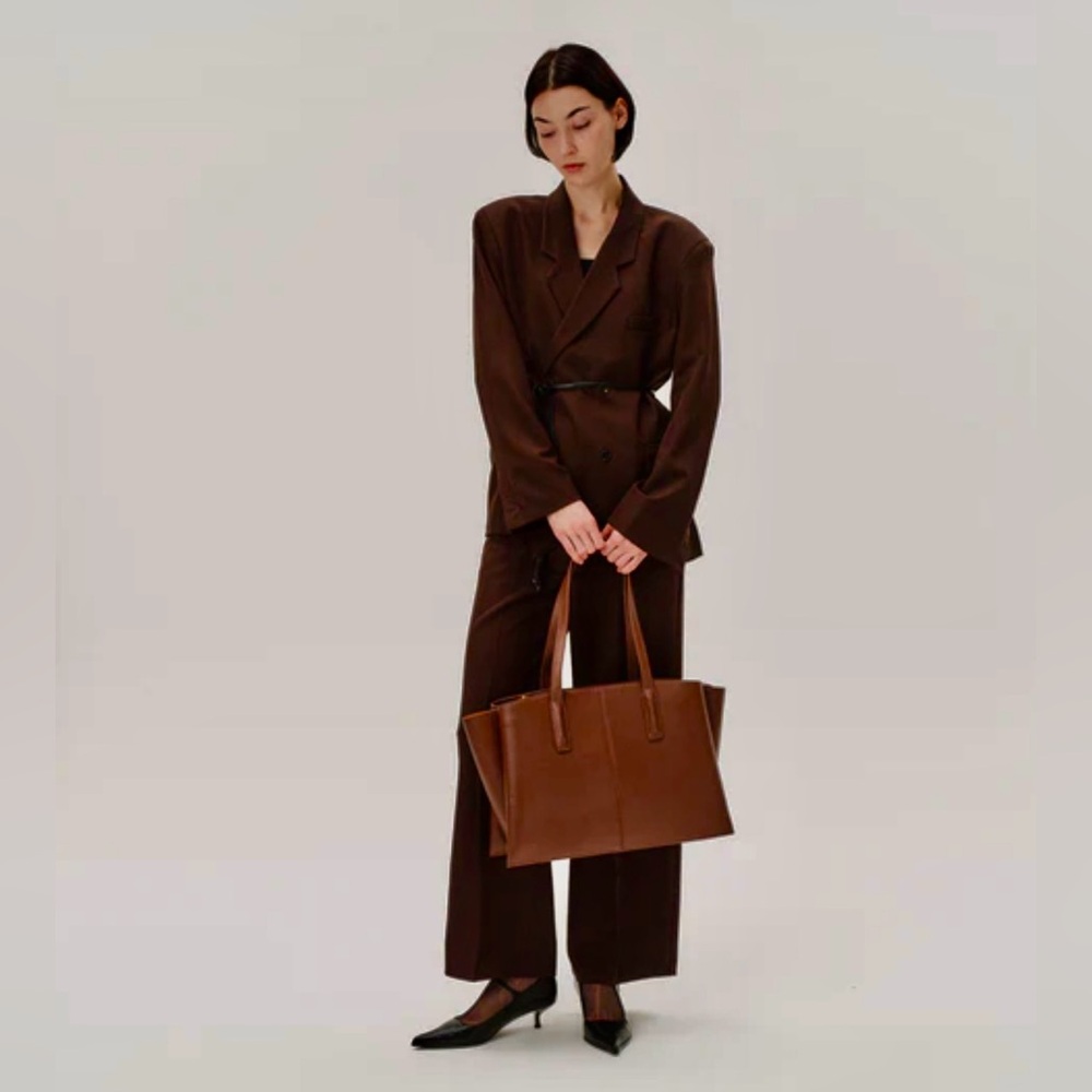 NWT Freja NYC Vegan Leather Paloma Tote - Pecan